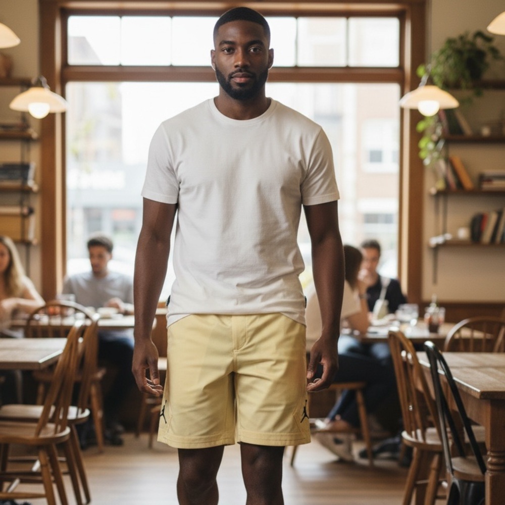 Jordan Men's Tan Flat Front Shorts